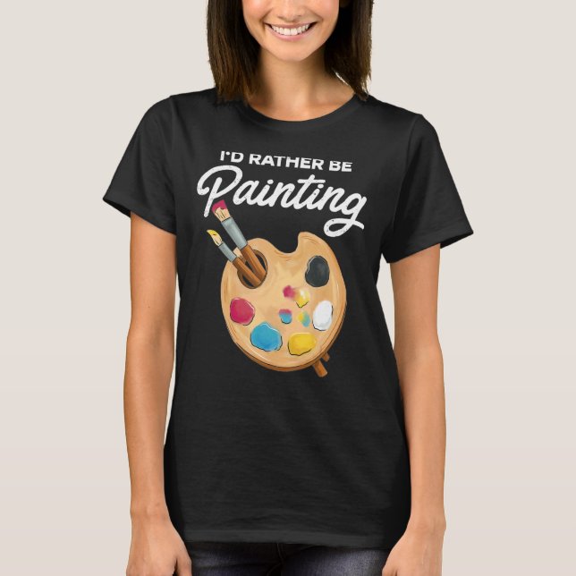 Jag målar målarfärg Färgkol T Shirt (Framsida)