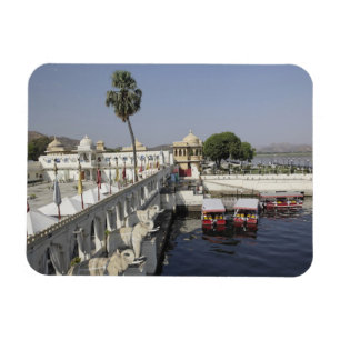 Jag Mandir-palats, Picholasjön, Udaipur, Indien. Magnet