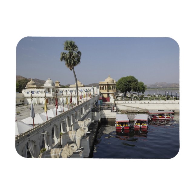 Jag Mandir-palats, Picholasjön, Udaipur, Indien. Magnet (Horisontell)