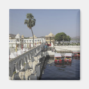 Jag Mandir-palatset, Picholasjön, Udaipur, Indien. Magnet