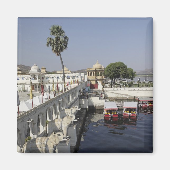 Jag Mandir-palatset, Picholasjön, Udaipur, Indien. Magnet (Framsidan)