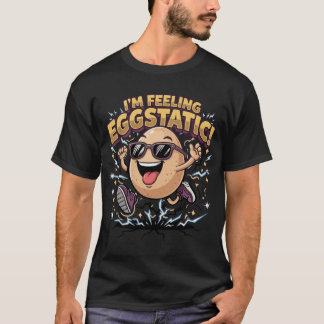 Jag mår äggstarkt – Rolig ägg-puns tecknad film T Shirt