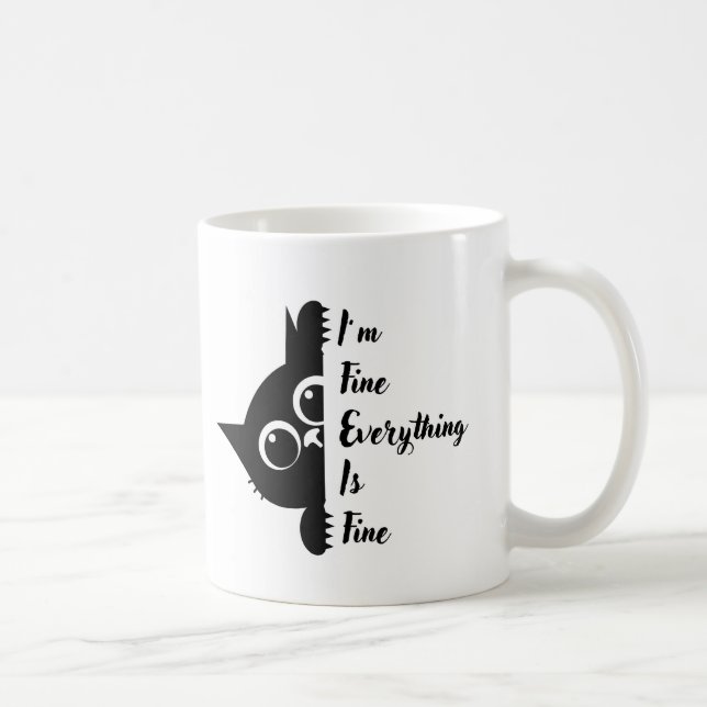 Jag Mår Bra Allt Är Bra Kaffemugg (Höger)