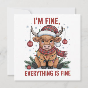 Jag Mår Bra Allting är Bra Jul Highland Ko Julkort