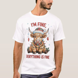 Jag Mår Bra Allting Är Bra Jul Highland Ko T Shirt