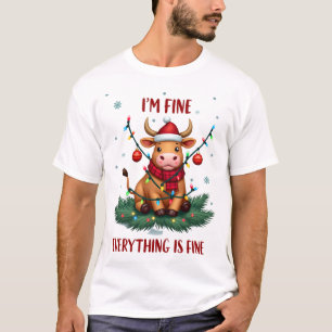 Jag Mår Bra Allting är Bra Jul Highland Ko T Shirt