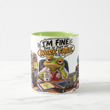 Jag Mår Bra Det Här Är Min Arbetsansikte Groda Mug