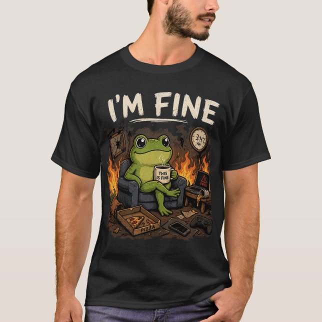 Jag Mår Bra Groda Det Här Är Bra Meme Konst T Shirt (Framsida)