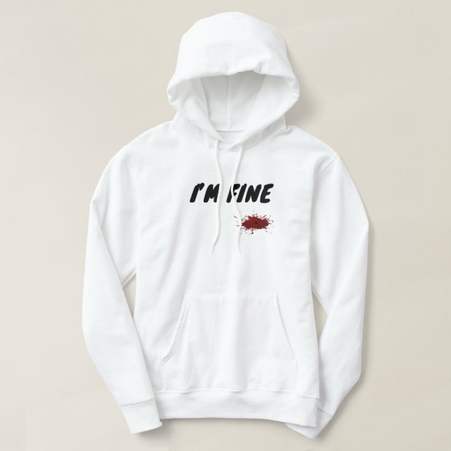 “Jag mår bra” Minimalist Hoodie – Känslestil (Design framsida)