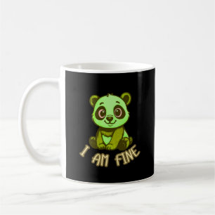 Jag Mår Bra Panda Tecknad Rolig Daglig Humör Kaffe Kaffemugg