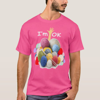 Jag mår bra - Rolig virkad och stickad garnröra T Shirt