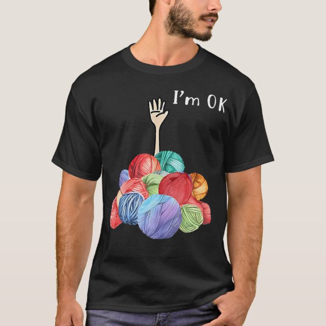 JAG Mår Bra Virka Sticka Garn - s - Svart - Liten T Shirt (Framsida)