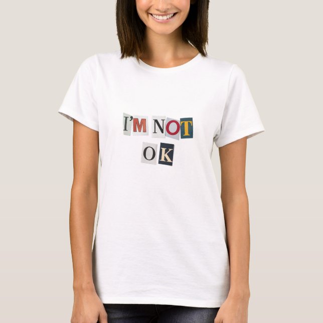 Jag mår inte bra t shirt (Framsida)
