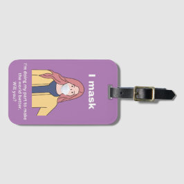 Jag maskerar världen bättre bagagebricka