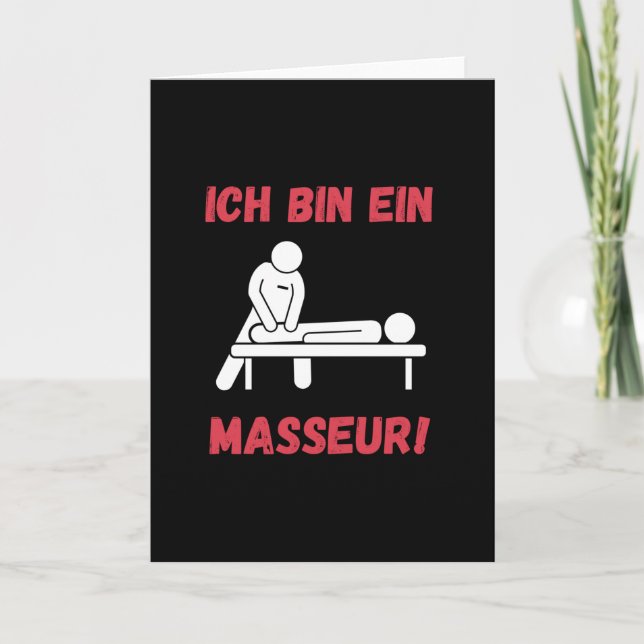 Jag massakrerar en Masseur Kort (Framsida)