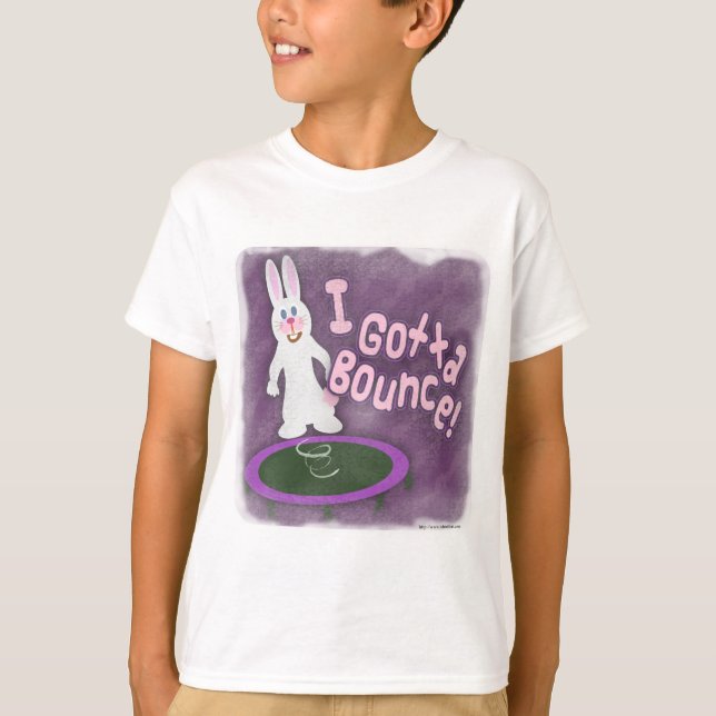 Jag måste Bounny Rabbit Trampoline Tecknad T-shirt (Framsida)