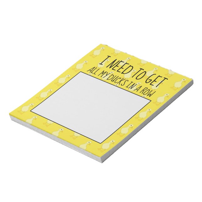 Jag måste få hela Ankorna i en row Cute Gult Anteckningsblock (Roterad)