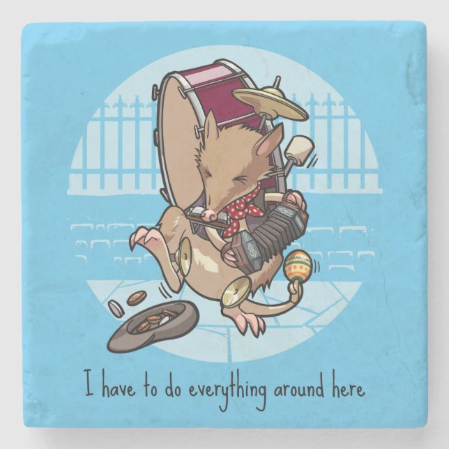 Jag Måste Göra Allt Här Ensam Man Band Stenunderlägg (Framsidan)