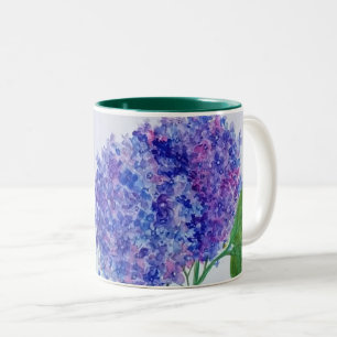 Jag måste ha blommor, kaffe, te Två-Tonad mugg