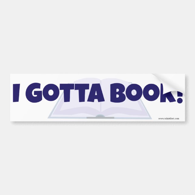 Jag Måste Ha En Bok Reklam Författare Slogan Desig Bildekal (Framsidan)