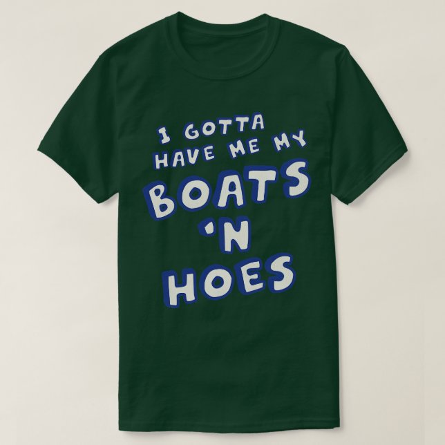 Jag måste ha mina båtar i Hoets T Shirt (Design framsida)