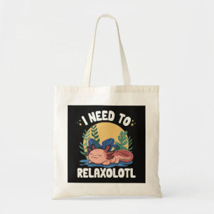 Jag måste koppla avolotl rolig sovande axolotl ord tygkasse