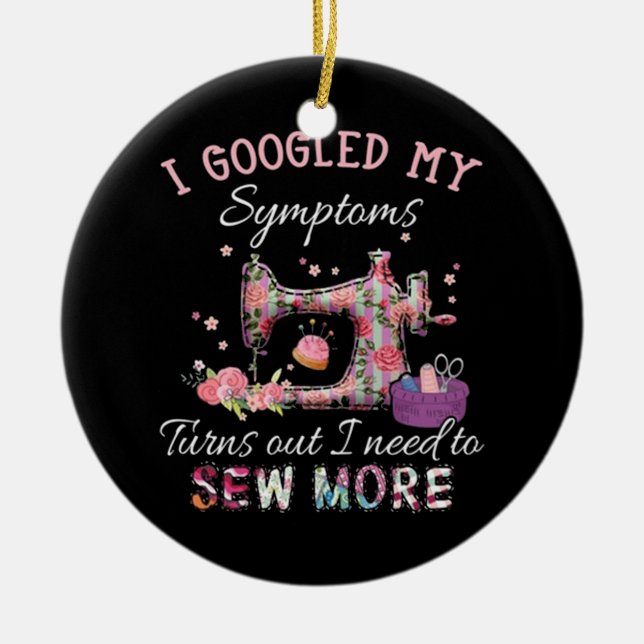 Jag måste syna mer julgransprydnad keramik (Framsidan)