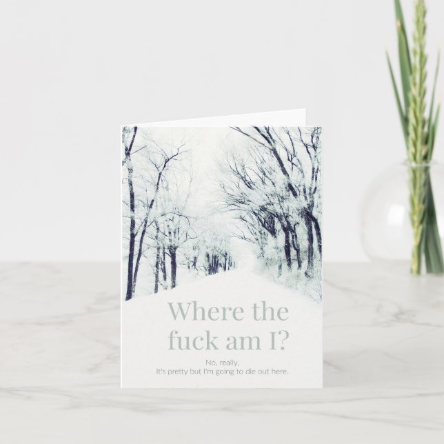 Jag måste vara borttappad. kort (Framsida)