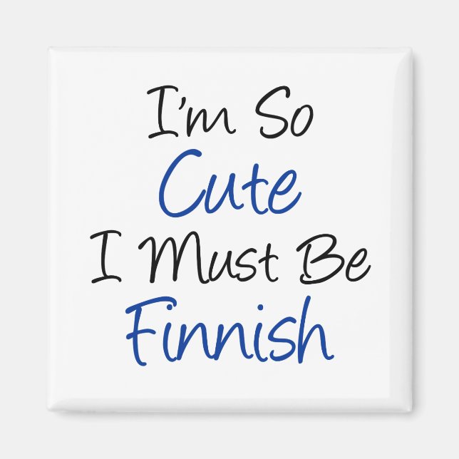 Jag måste vara finsk. magnet (Framsidan)