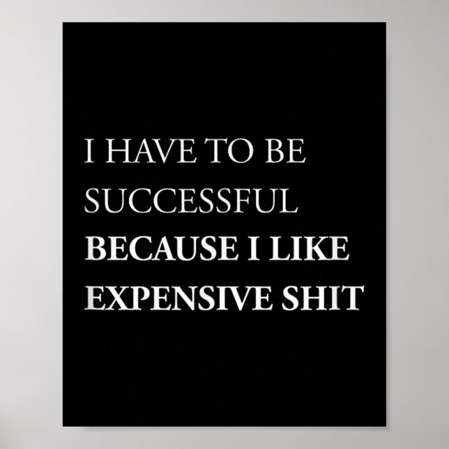 Jag måste vara framgångsrik - affärsmotivation poster (Framsidan)