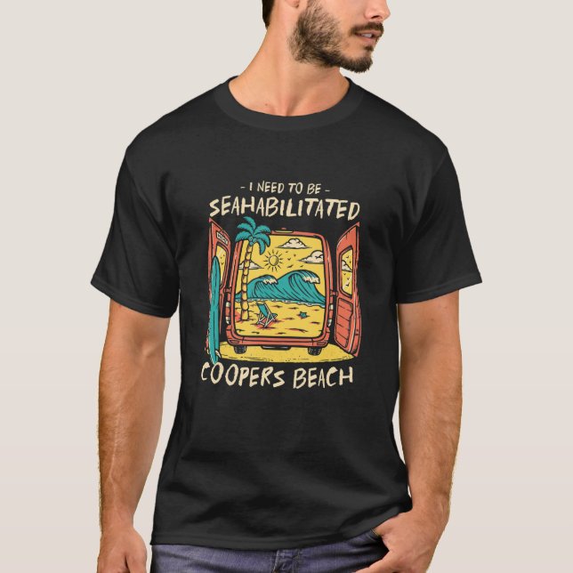 Jag måste vara sjöman, kooperer Beach Summer V T Shirt (Framsida)