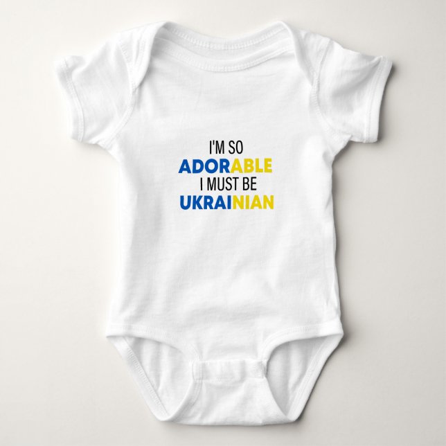 Jag måste vara ukrainare, Ukraina baby T Shirt (Framsida)