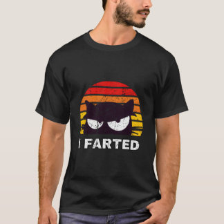 Jag matade smygande katt pappa skämt distressed t shirt
