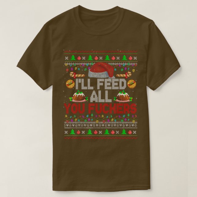 Jag Matar alla dina fckers Julafton Sweater Santa  T Shirt (Design framsida)