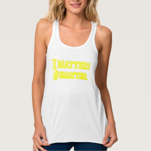 "JAG MATTER!" Utkastuttrycksdesign. Köp nu Linne Med Racerback