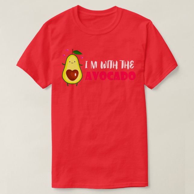 Jag med den lustiga avokado-frasen t shirt (Design framsida)