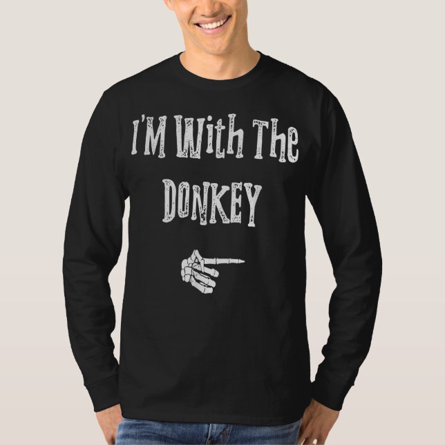 Jag med Donkey Halloween Costume Funny Par T Shirt (Framsida)