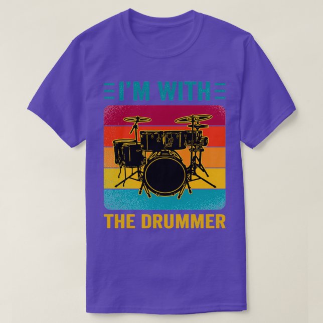 Jag med Drummer Drummer Älskare Player-gåvan T Shirt (Design framsida)