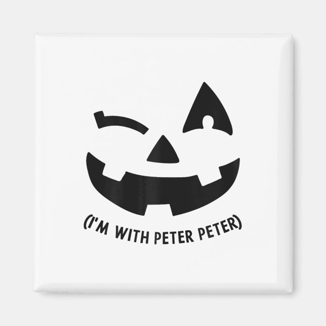 Jag med Peter lite Halloween Vuxen Kvinnor som äte Magnet (Framsidan)