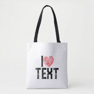 JAG MED RED HEART DESIGN TYGKASSE