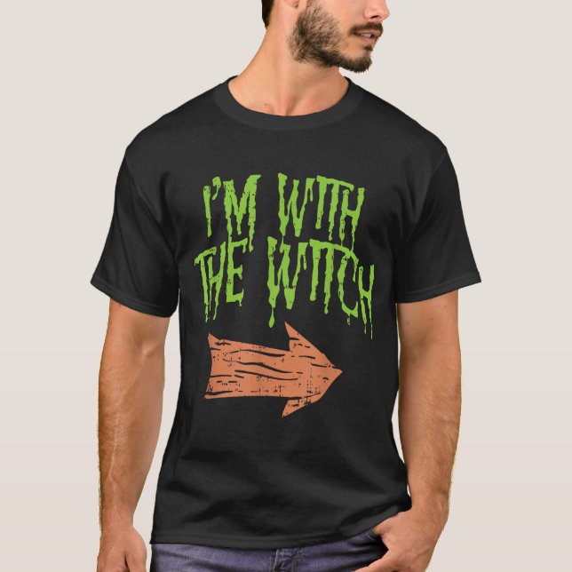 Jag med Witch Make Halloween Costume par T Shirt (Framsida)