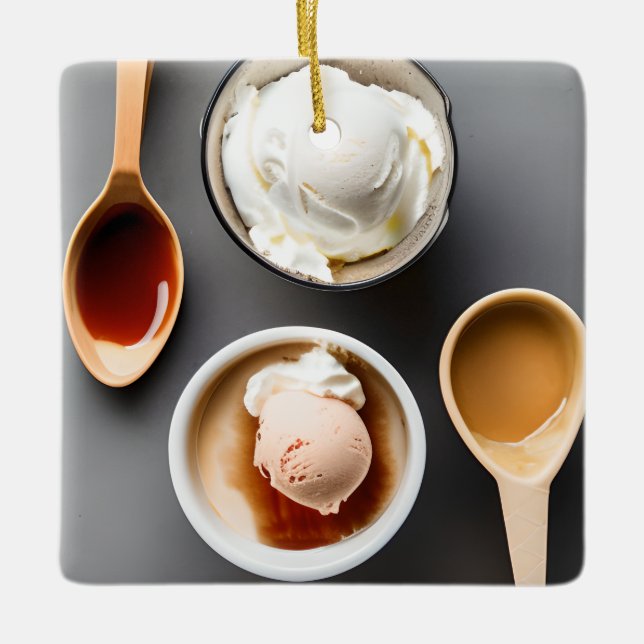 Jag Melt för dig | Skrot av iskräm, livsmedelspapp Julgransprydnad Keramik (Framsida)