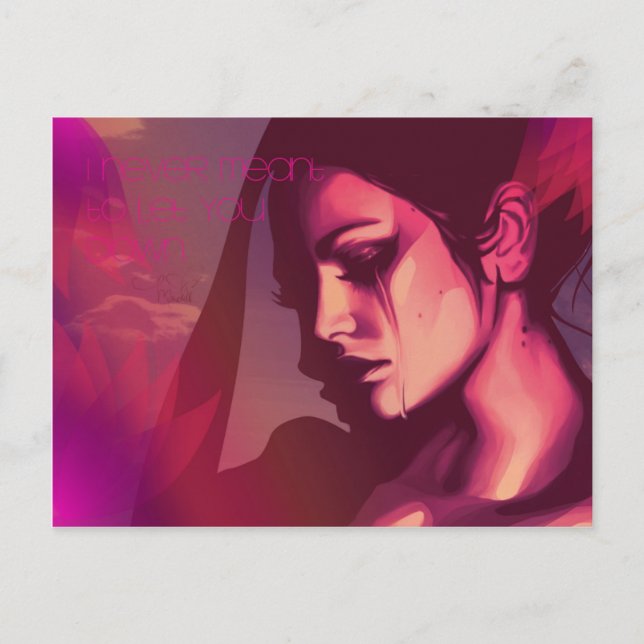 Jag menade aldrig att släppa ner vykortet vykort (Framsida)