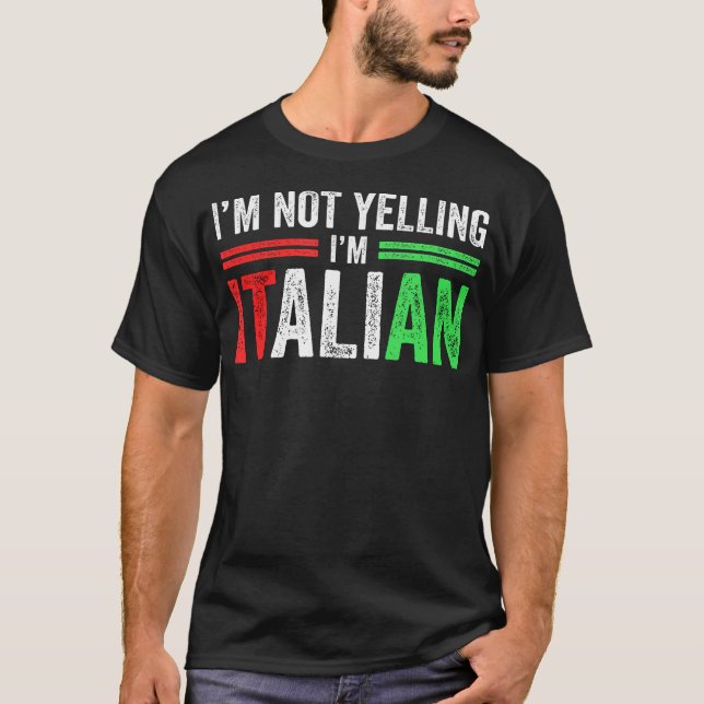 Jag menar inte att jag är italiensk Funny Italia F T Shirt (Framsida)