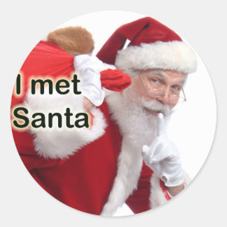 Jag Met Santa Runt Klistermärke
