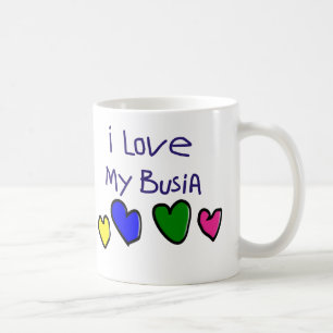 JAG mig älskar min Busia (polsk mormor) gåva Kaffemugg