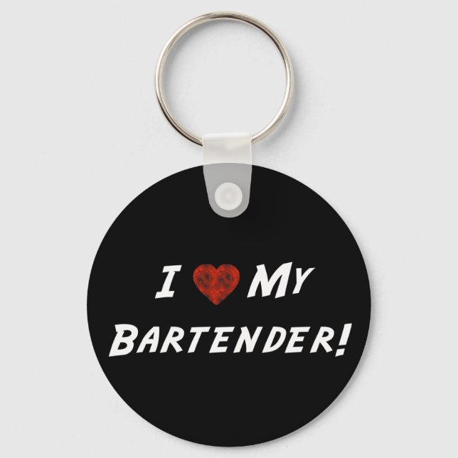 Jag ♥ min Bartender! Nyckelring (Framsida)