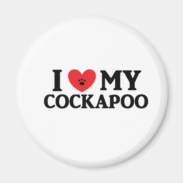 Jag ♥ min Cockapoo Magnet (Framsidan)