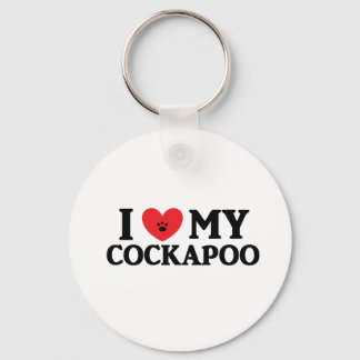 Jag ♥ min Cockapoo Nyckelring