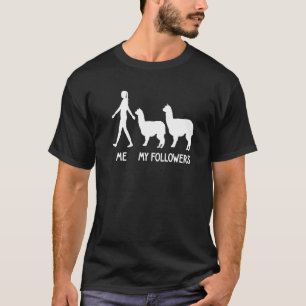 Jag min följare Alpaca Llama Lama Cute Animal Soci T Shirt